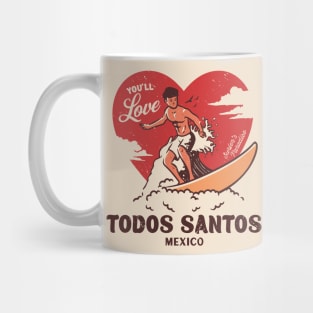 Vintage Surfing You'll Love Todos Santos, Mexico // Retro Surfer's Paradise Mug